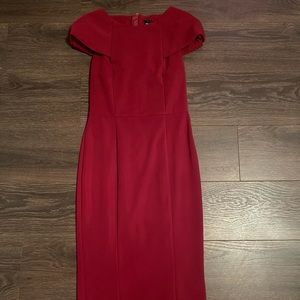 ASOS red midi dress